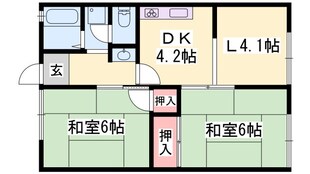 英賀保駅 徒歩25分 1階の物件間取画像